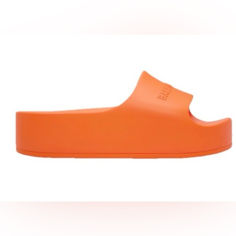 Balenciaga Slides Chunky Platform Slides Women’s Size 9 NEW Neon Orange - Picture 4 of 4